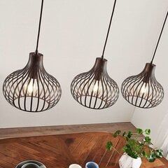 Подвесной светильник Lindby Frances, коричневый, 3 лампочки цена и информация | Люстры | pigu.lt