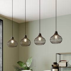Подвесной светильник Lindby Frances, коричневый, 4 лампочки. цена и информация | Люстры | pigu.lt