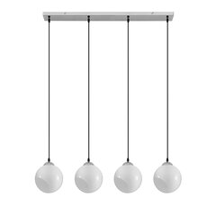 Подвесной светильник Lindby Odila, 4 стеклянных шара, белый цена и информация | Люстры | pigu.lt