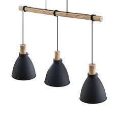 Подвесной светильник Lindby Trebale, черный, три источника света цена и информация | Люстры | pigu.lt