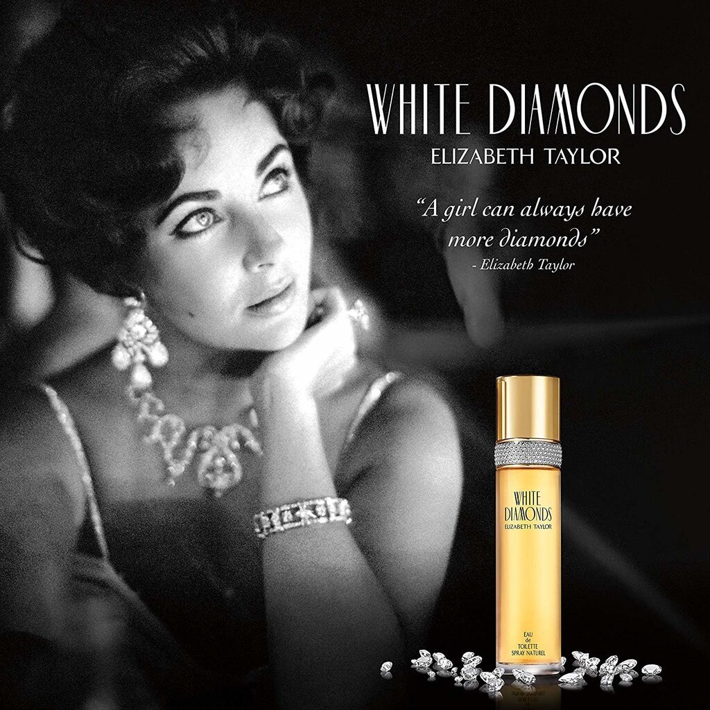 Tualetinis vanduo Elizabeth Taylor White Diamonds EDT moterims 50 ml цена и информация | Kvepalai moterims | pigu.lt