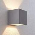Настенный светильник Lindby Keir из бетона, куб