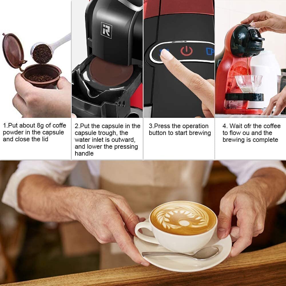 Priedas kavos aparatams Daugkartinės kavos kapsulės Dolce gusto, 3vnt,  5vnt. kaina | pigu.lt