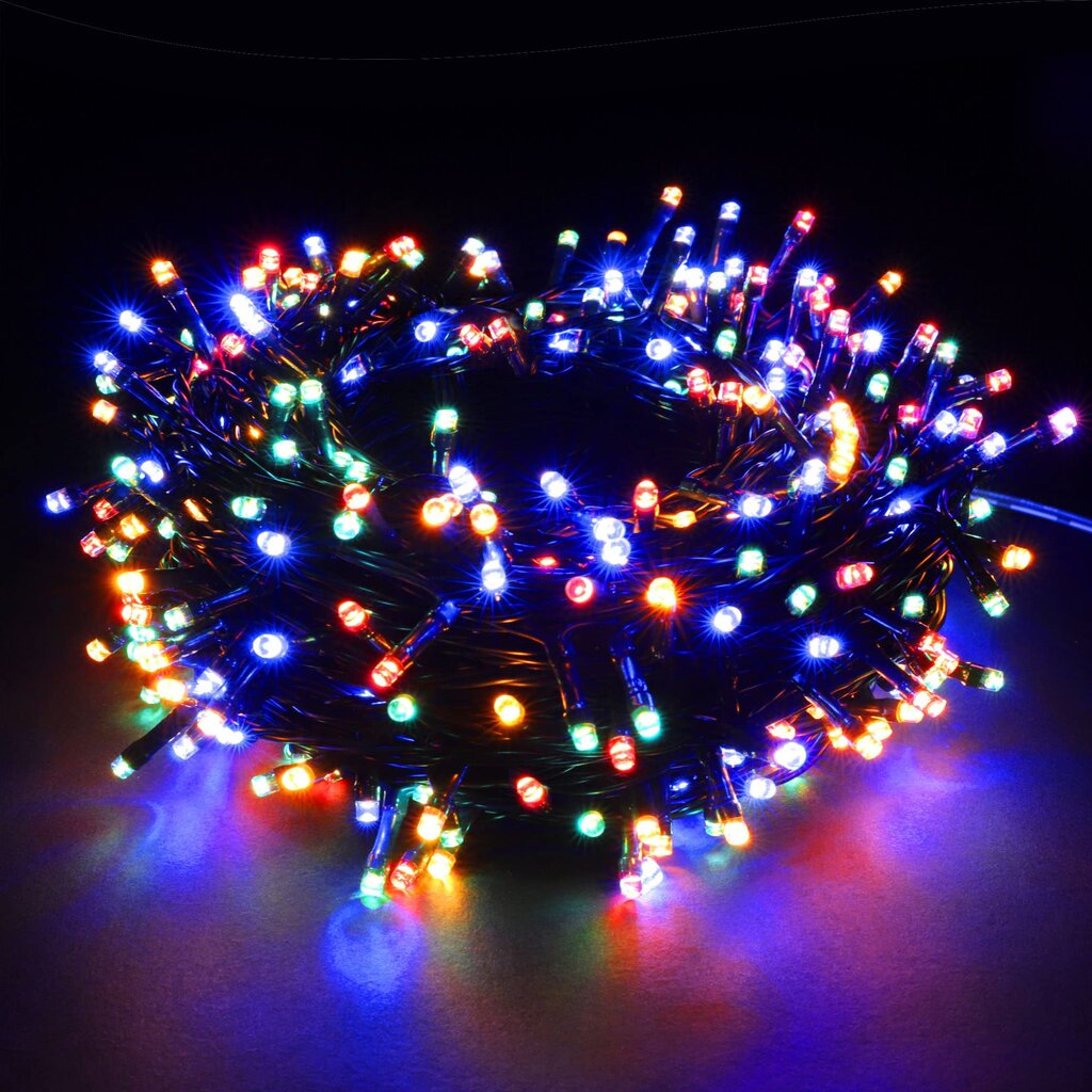 Kalėdinė lauko bei vidaus girlianda su 500 LED šviesos diodų, lempučių, 35m, įvairiaspalvė, miksas kaina ir informacija | Girliandos | pigu.lt