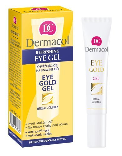 Paakių kremas-gelis Dermacol Eye Gold Gel 15 ml kaina ir informacija | Paakių kremai, serumai | pigu.lt