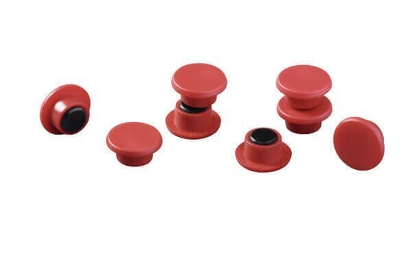 Durable magnetai raudoni Ø15mm, 20vnt. ) цена и информация | Kanceliarinės prekės | pigu.lt