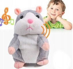 Interaktyvūs žaislas Kalbantis žiurkėnas, pilkas kaina ir informacija | Minkšti (pliušiniai) žaislai | pigu.lt