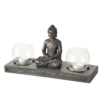 Boltze žvakidė Buddha, 2 vnt. kaina ir informacija | Žvakės, Žvakidės | pigu.lt
