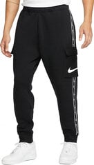 Мужские спортивные брюки Nike M Nsw Repeat Sw Flc Cargo Black DX2030 010 DX2030 010/M цена и информация | Мужские термобрюки, темно-синие, SMA61007 | pigu.lt