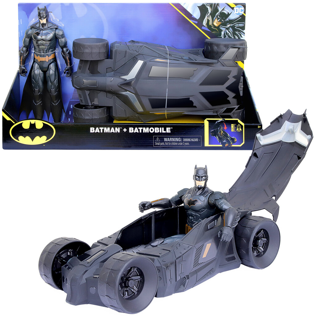 Batmobilis su figūrėle Betmenas (Batman) DC kaina ir informacija | Žaislai berniukams | pigu.lt
