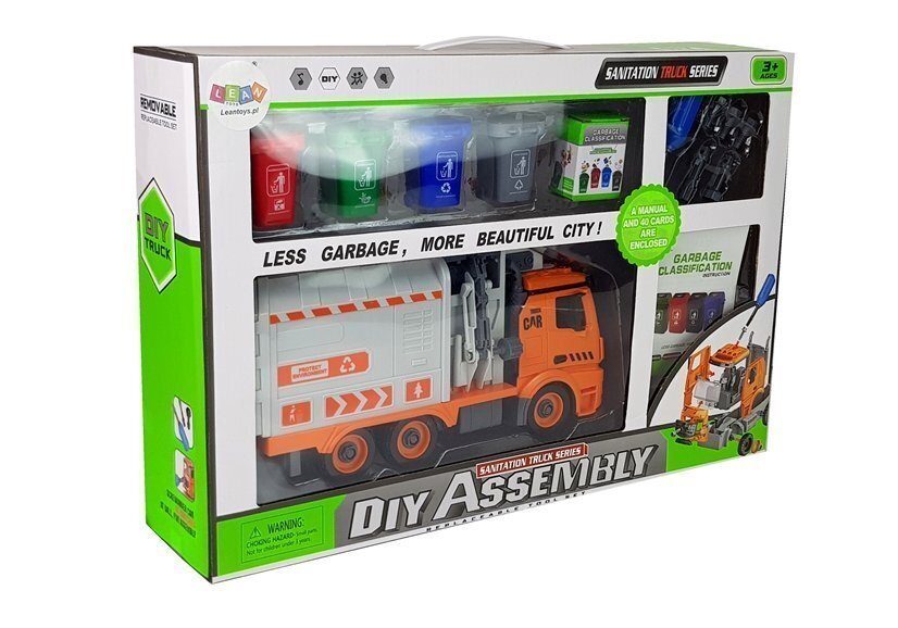 Žaislinė šiukšlių rūšiavimo mašina su priedais Lean Toys, 47d. kaina ir informacija | Žaislai berniukams | pigu.lt