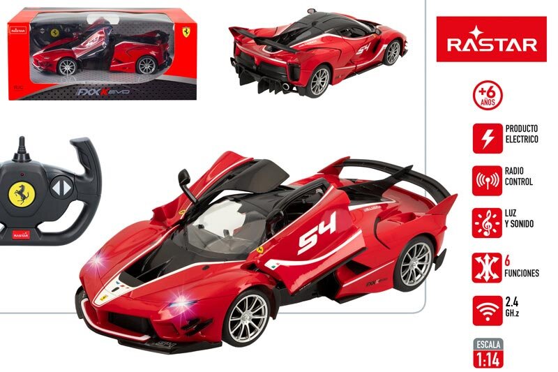 Radijo bangomis valdomas automobilis Ferrari FXX K EVO 1:14 Rastar kaina ir informacija | Žaislai berniukams | pigu.lt