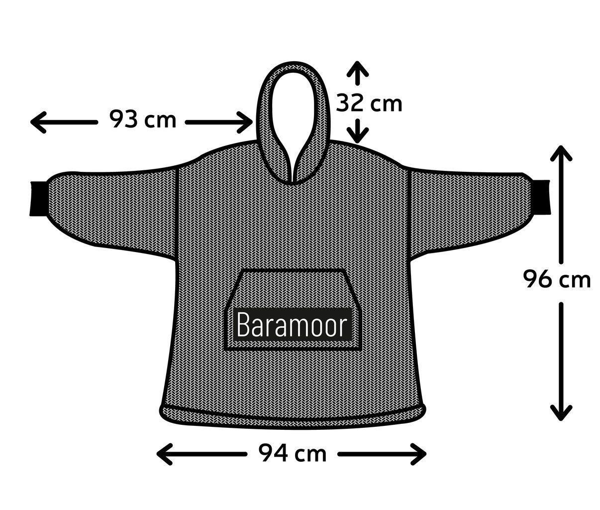 BARAMOOR džemperis - pledas "Donuts" kaina ir informacija | Originalūs džemperiai | pigu.lt