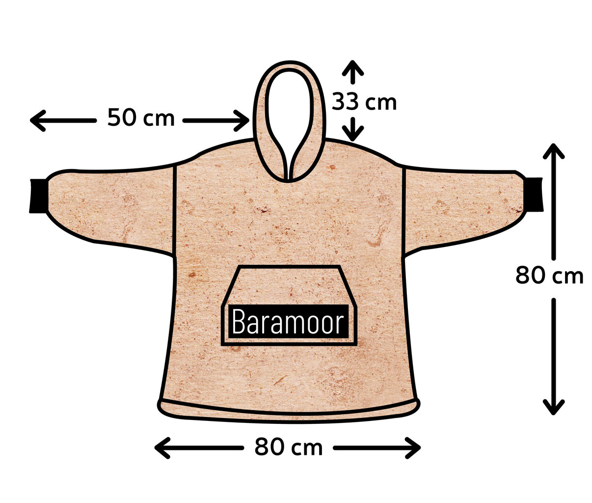 Vaikiškas BARAMOOR džemperis - pledas "Unicorn" kaina ir informacija | Originalūs džemperiai | pigu.lt