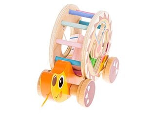 Деревянный сортировщик на веревочке Мобильный ежик цена и информация | Игрушки для малышей | pigu.lt