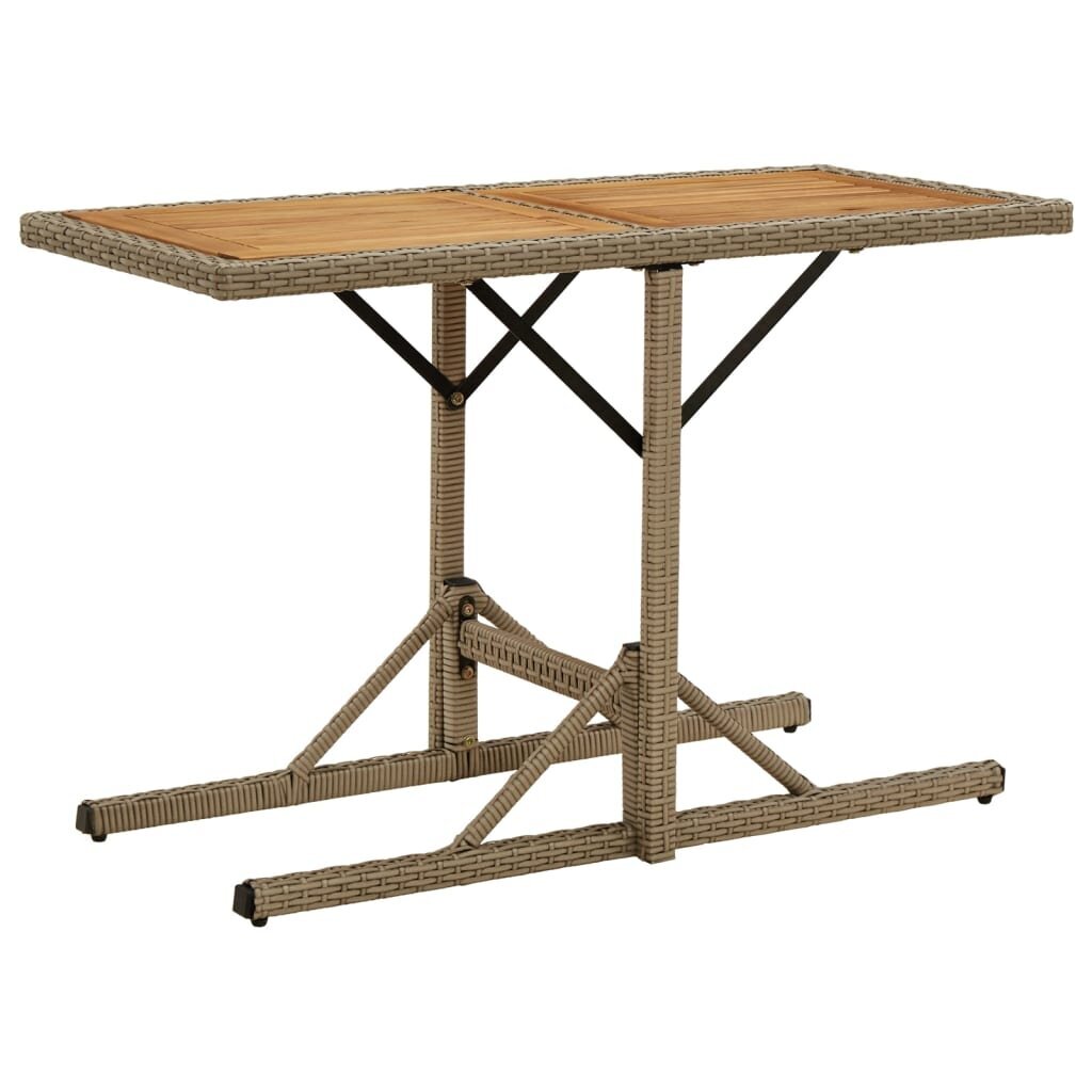 Stalas, ruda/smėlio spalvos цена и информация | Lauko stalai, staliukai | pigu.lt