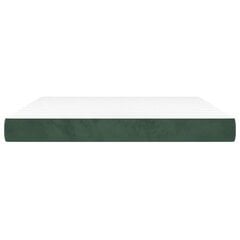 Spyruoklinis čiužinys, tamsiai žalias, 180x200x20 cm, aksomas цена и информация | Матрасы | pigu.lt