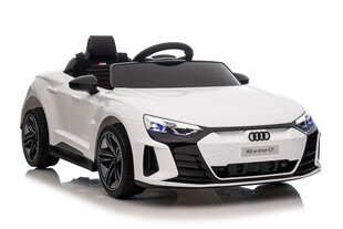 Vienvietis elektromobilis - Audi E GT, baltas kaina ir informacija | Elektromobiliai vaikams | pigu.lt