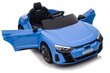 Vienvietis elektromobilis Audi E GT, mėlynas kaina ir informacija | Elektromobiliai vaikams | pigu.lt