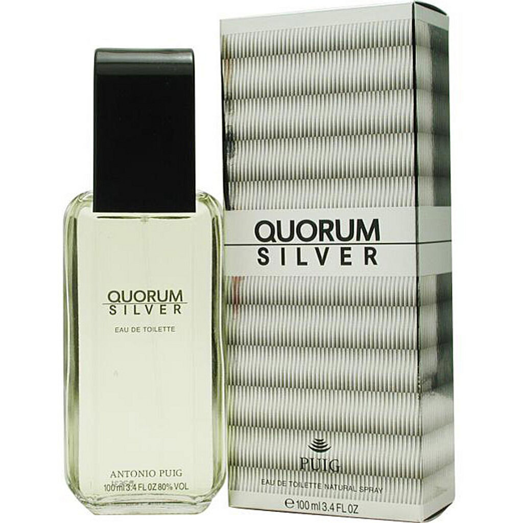 Tualetinis vanduo Antonio Puig Quorum Silver EDT vyrams 100 ml kaina ir informacija | Kvepalai vyrams | pigu.lt