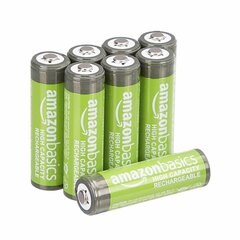 AmazonBasics Iš anksto įkrautos Ni-MH AA įkraunamos baterijos - įkraunamos baterijos, 500 ciklų (paprastai 2500 mAh, mažiausiai 2400 mAh), 8 vnt. kaina ir informacija | Elementai | pigu.lt