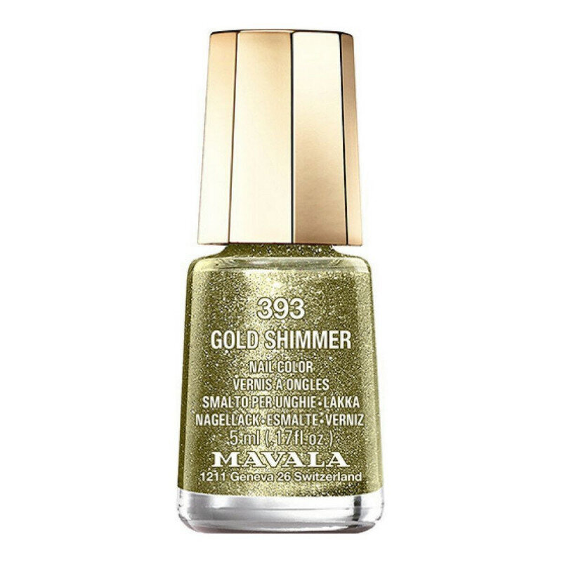 Nagų lakas Mavala Nail Polish, N.393 Gold Shimmer, 5 ml kaina ir informacija | Nagų lakai, stiprintojai | pigu.lt