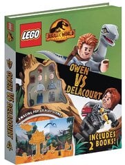 LEGO (R) Jurassic World (TM): Owen vs Delacourt (Includes Owen and Delacourt LEGO (R) minifigures, pop-up play scenes and 2 books) kaina ir informacija | Knygos mažiesiems | pigu.lt