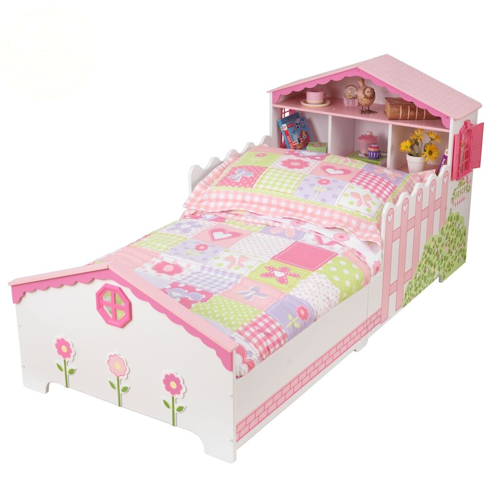 Vaikiška lova Kidkraft Dollhouse, 140x70 cm, rožinė цена и информация | Vaikiškos lovos | pigu.lt