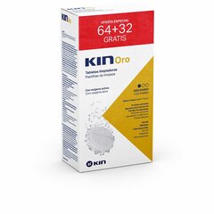 Valymo tabletės dantų protezams Kin Oro, 64+32 vnt. цена и информация | Зубные щетки, пасты | pigu.lt