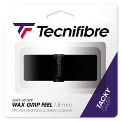 Teniso raketės apvija Tecnifibre WAX FEEL , 1.8mm, Juoda kaina ir informacija | Lauko teniso prekės | pigu.lt