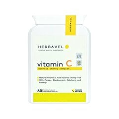 Maisto papildas Herbavel Vitaminas C Acerola, 60 kapsulių цена и информация | Витамины, пищевые добавки, препараты для иммунитета | pigu.lt