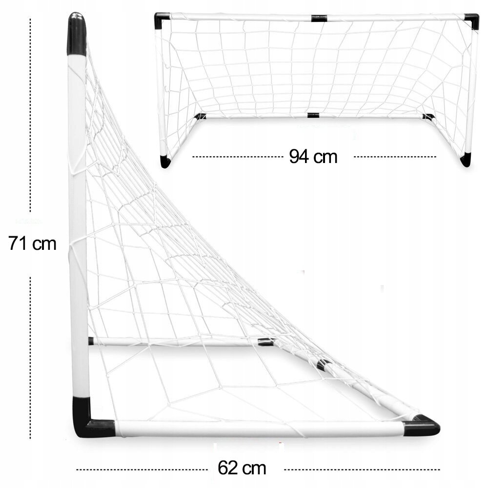 Futbolo vartų rinkinys 2in1, 185 x 120 x 70 cm + kamuolys kaina ir informacija | Žaislai berniukams | pigu.lt