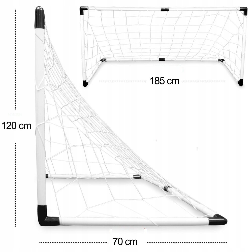 Futbolo vartų rinkinys 2in1, 185 x 120 x 70 cm + kamuolys kaina ir informacija | Žaislai berniukams | pigu.lt