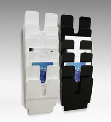 Durable pakabinamas A4 formato 6 kišenėlių bukletų laikiklis, baltas kaina ir informacija | Kanceliarinės prekės | pigu.lt