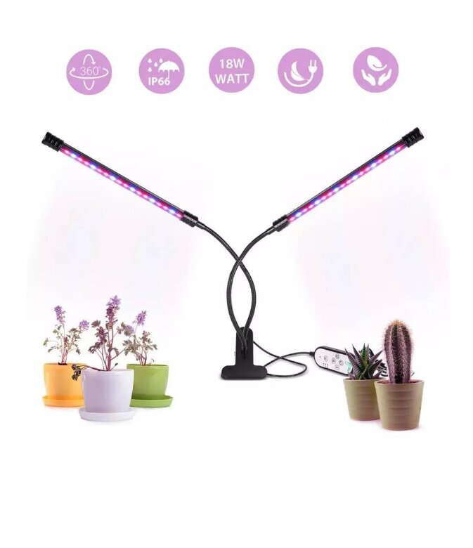 Augalų lempa 2x 40W kaina ir informacija | Daigyklos, lempos augalams | pigu.lt