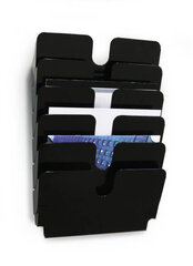 Durable pakabinamas horizontalus A4 formato 6 kišenėlių bukletų laikiklis, juodas kaina ir informacija | Kanceliarinės prekės | pigu.lt