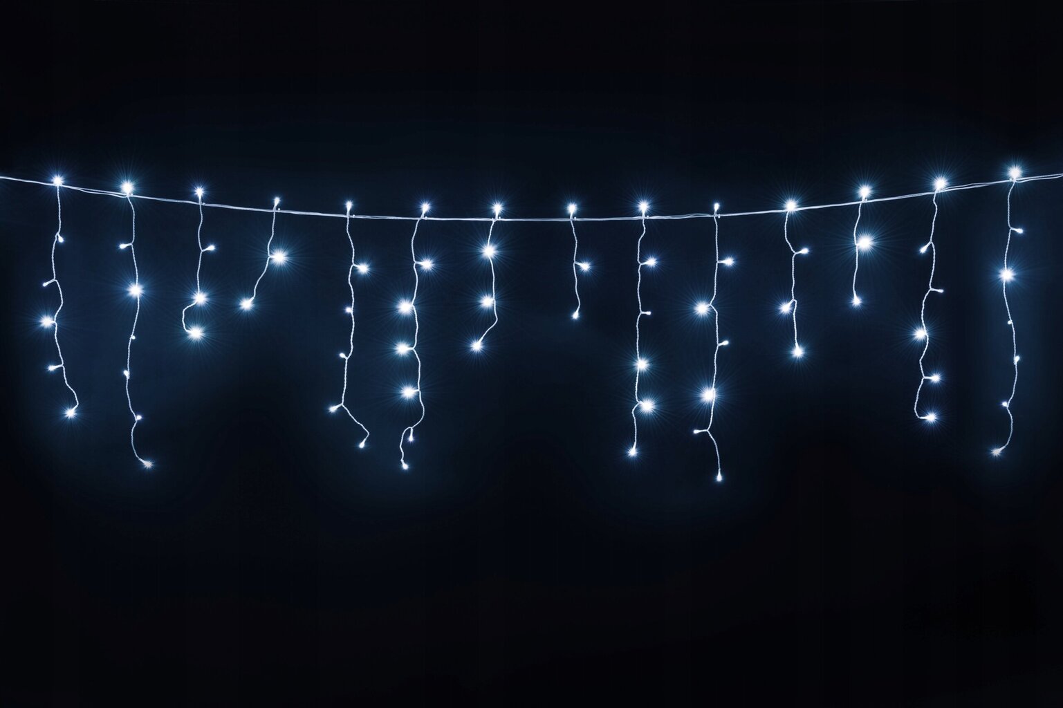 500 LED kalėdinė girlianda "Varvekliai", 22m. , šalta šviesa kaina ir informacija | Girliandos | pigu.lt