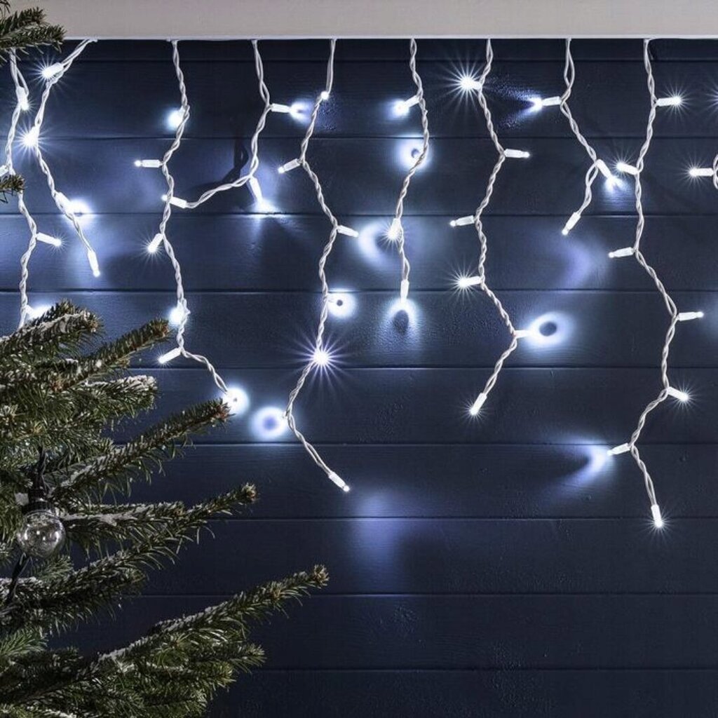 500 LED kalėdinė girlianda "Varvekliai", 22m. , šalta šviesa kaina ir informacija | Girliandos | pigu.lt