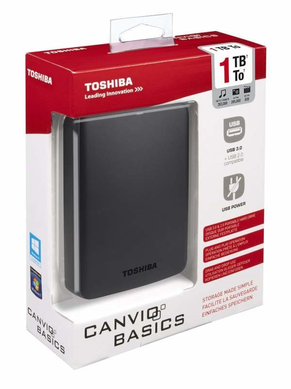 Toshiba Canvio Basics 1 TB 2.5", USB 3.0 цена и информация | Išoriniai kietieji diskai (SSD, HDD) | pigu.lt