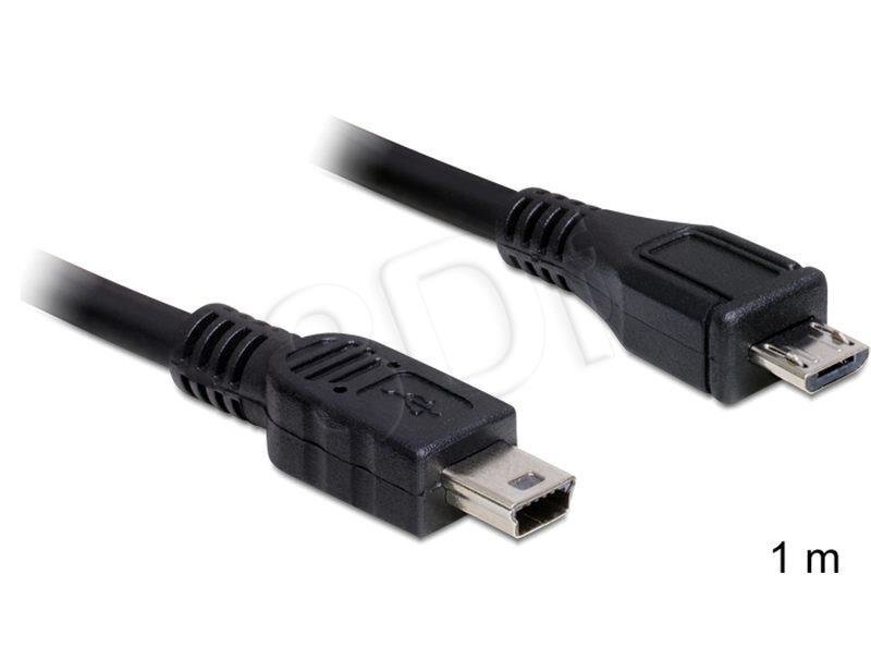 Delock USB 2.0 Kabelis MicroUSB->miniUSB 1m kaina ir informacija | Kabeliai ir laidai | pigu.lt