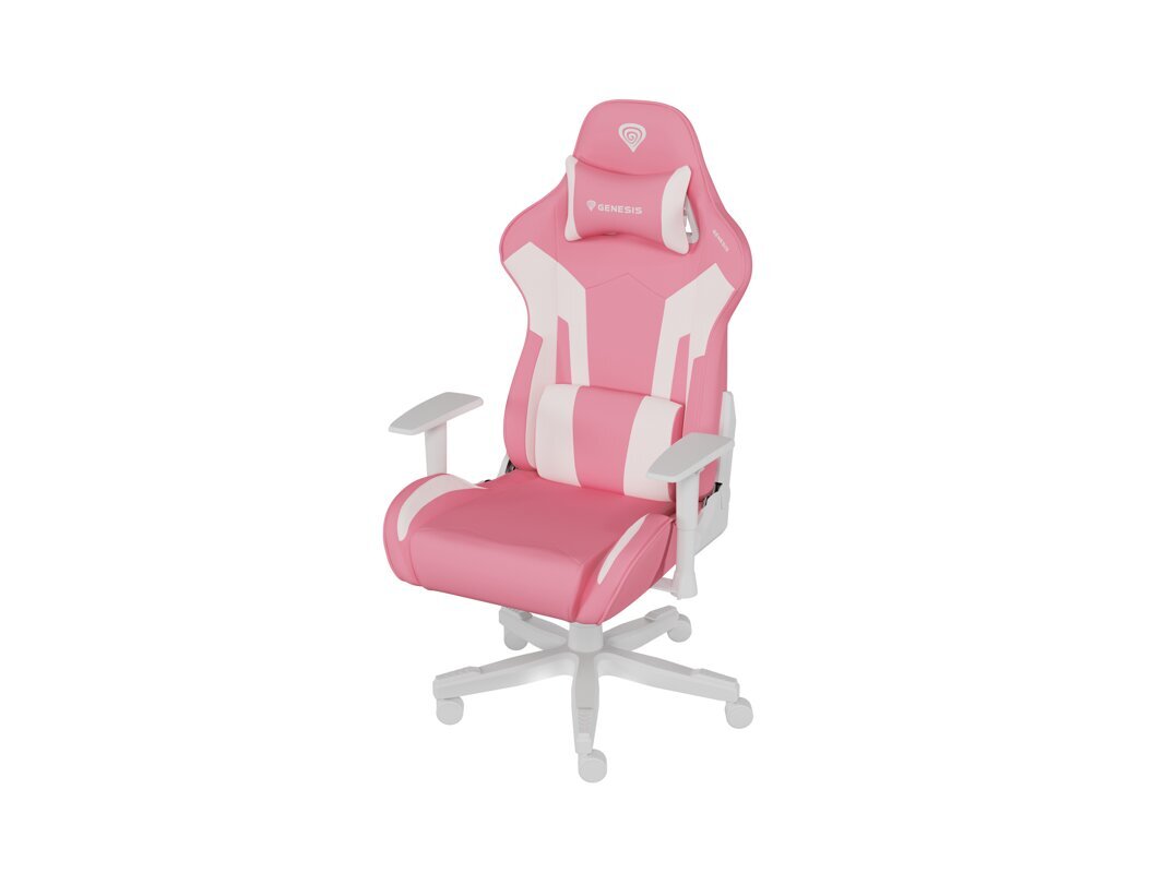Žaidimų kėdė Genesis Nitro 710, rožinė/balta kaina ir informacija | Biuro kėdės | pigu.lt