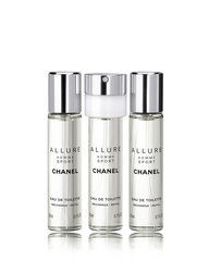 Туалетная вода Chanel Allure Sport edt, 3x20 мл цена и информация | Мужские духи | pigu.lt