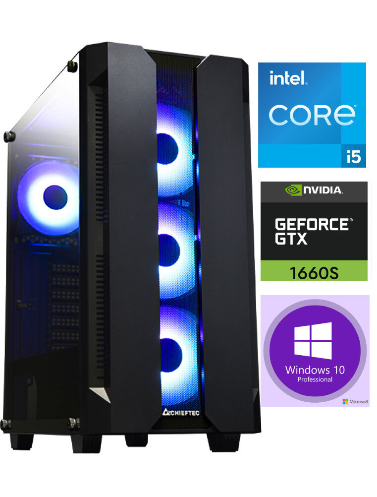 Gamer i5-6500 16GB 256GB SSD GTX 1660 SUPER 6GB Windows 10 Professional kaina ir informacija | Stacionarūs kompiuteriai | pigu.lt