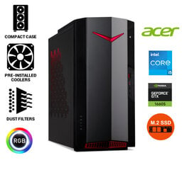 Nitro 50 i5-11400F 16GB 512GB GTX 1660 SUPER 6GB Windows 10 kaina ir informacija | Stacionarūs kompiuteriai | pigu.lt