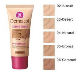 BB-крем Dermacol Toning Cream 2in1 30 мл, 05 Bronze цена и информация | Пудры, базы под макияж | pigu.lt