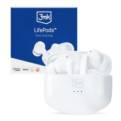 Bluetooth наушники 3mk LifePods цвет белый цена и информация | Теплая повязка на уши, черная | pigu.lt