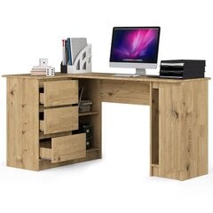 Письменный стол Akord B20 155, коричневый цвет цена и информация | Компьютерные, письменные столы | pigu.lt