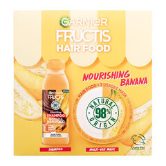 Подарочный набор косметики для волос Fructis Hair Food Banana для сухих волос: шампунь, 350 мл + маска, 390 мл цена и информация | Шампуни | pigu.lt