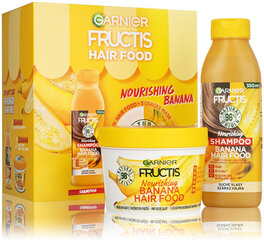 Подарочный набор косметики для волос Fructis Hair Food Banana для сухих волос: шампунь, 350 мл + маска, 390 мл цена и информация | Шампуни | pigu.lt