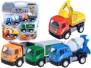 Statybinių transporto priemonių rinkinys, geltonas kaina ir informacija | Žaislai berniukams | pigu.lt